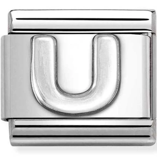 Nomination ezüst "U" charm - 330113/21