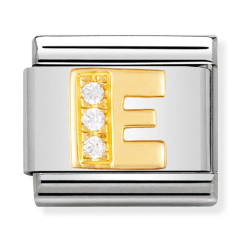 Nomination arany 'E' betű charm - 030301/05