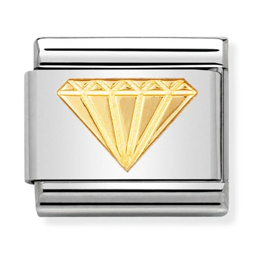 Nomination arany gyémánt charm - 030115/03