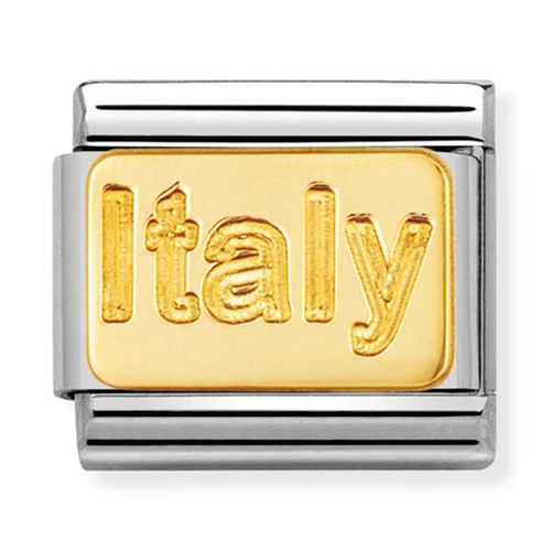 Nomination arany 'Italy' charm - 030121/11