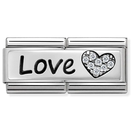 Nomination ezüst 'Love' dupla charm - 330731/05