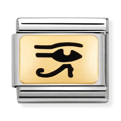 Nomination fekete egyiptomi szem charm - 030284/20