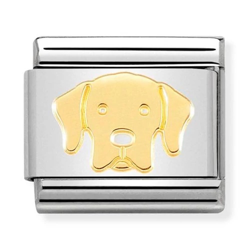 Nomination arany Labrador charm - 030162/57