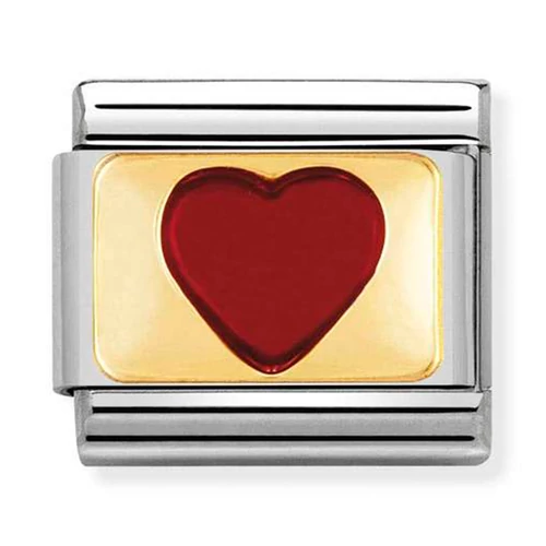 Nomination piros szív charm - 030206/33