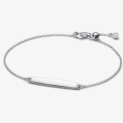 Pandora ezüst gravírozható lemezes láncos karkötő - 594010C01-16