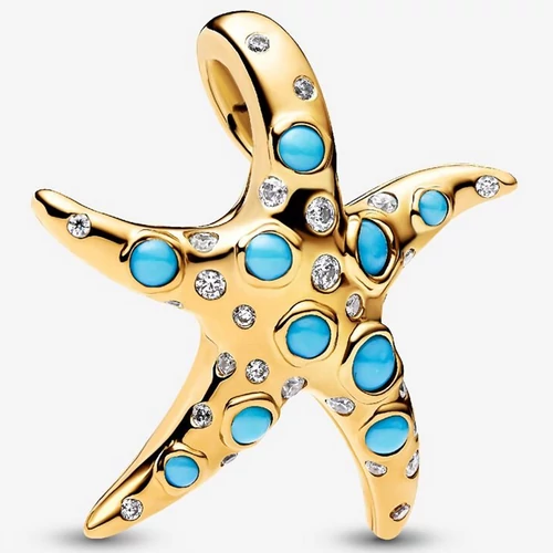 Pandora szikrázó kék tengeri csillag függő charm - 763818C01