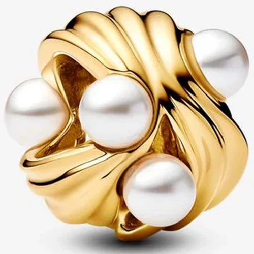 Pandora arany absztrakt hullámok charm - 763915C01