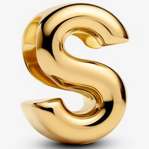 Pandora arany "S" betű charm - 763965C00