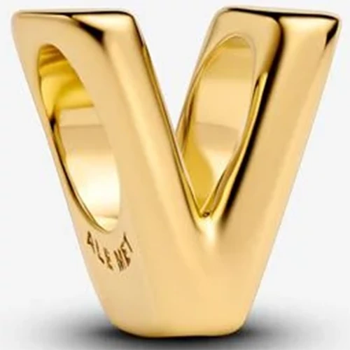 Pandora arany "V" betű charm - 763968C00