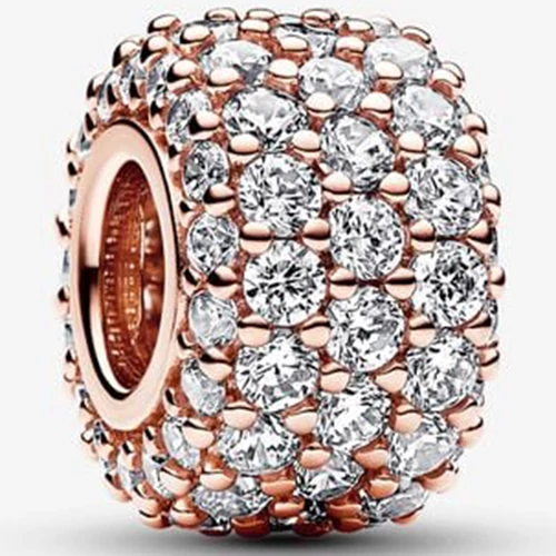 Pandora szikrázó rozé pavé charm - 782820C01