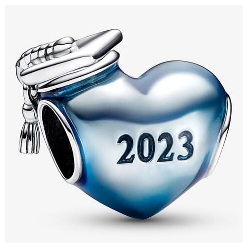 Pandora kék 2023 ballagási szív charm - 792590C01