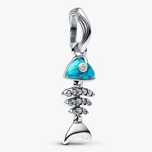 Pandora türkizszínű halszálka függő charm - 793894C01