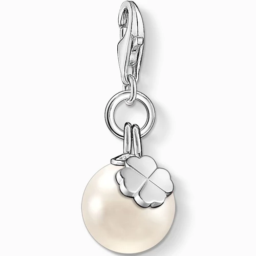 Thomas Sabo tenyésztett gyöngy charm ezüst lóherével - 1461-082-14