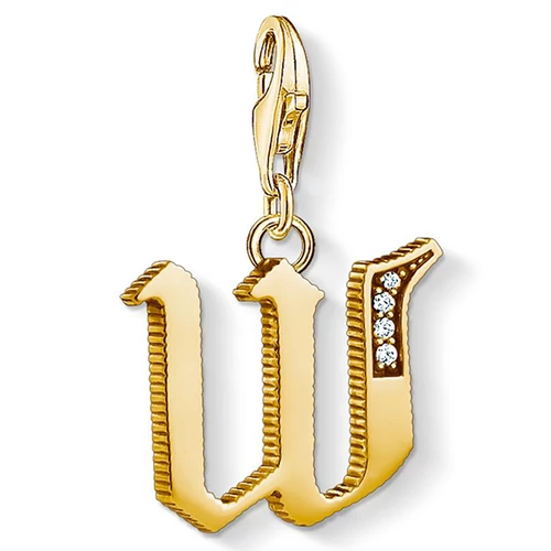 Thomas Sabo "W" betű charm - 1629-414-39