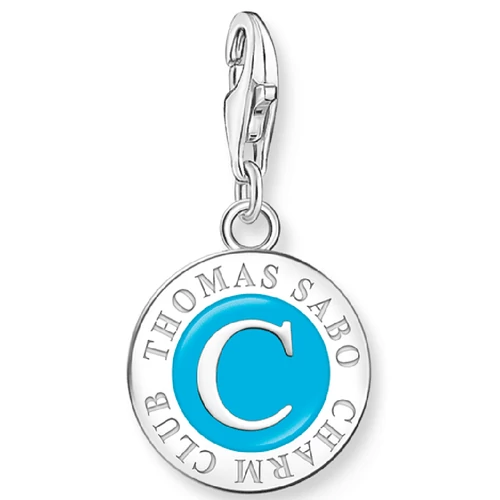 Thomas Sabo kék Charmista Coin charm - 2098-007-17