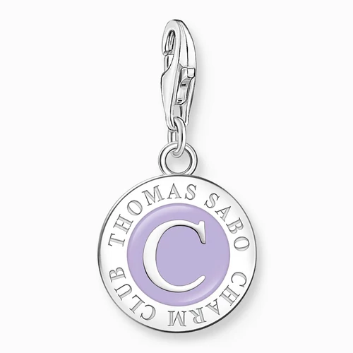Thomas Sabo lila Charmista Coin charm - 2104-007-13