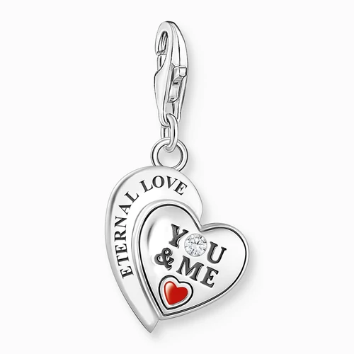 Thomas Sabo "You & Me" feliratos szív charm - 2108-691-21