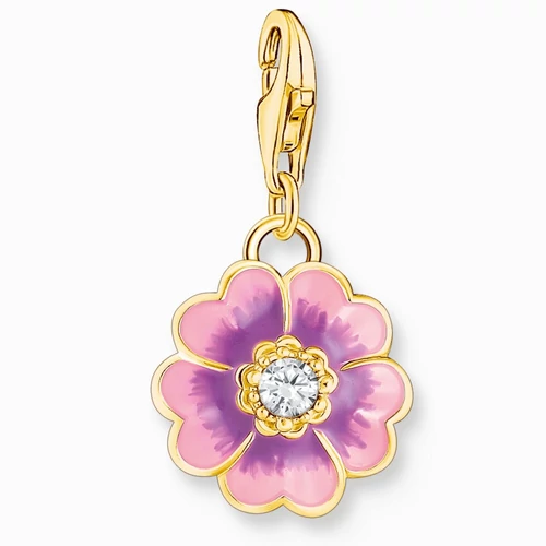 Thomas Sabo aranyozott lila virág charm - 2208-565-7