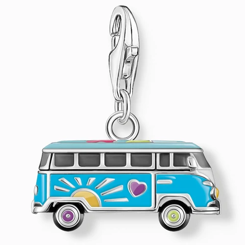 Thomas Sabo kék Volkswagen hippi busz charm - 2210-664-7