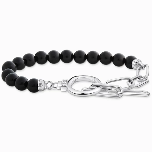 Thomas Sabo ónix gyöngyös ezüst karkötő - A2134-027-11-L19V