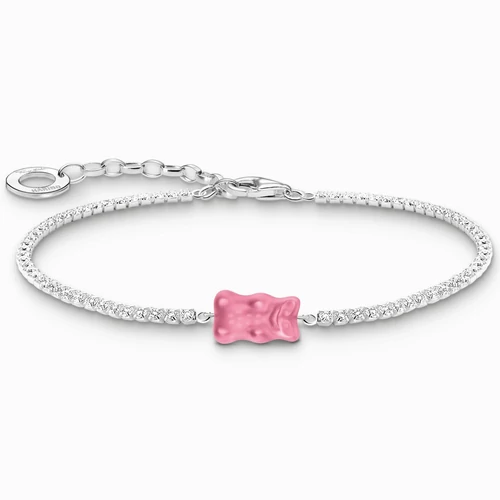 Thomas Sabo ezüst karkötő rózsaszín Haribo gumimacival és cirkóniával - A2187-052-9-L19V