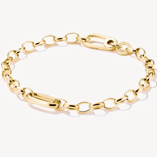 Thomas Sabo Connect Link aranyozott charmgyűjtő karkötő nyitható láncszemmel - C1202-413-39-L17