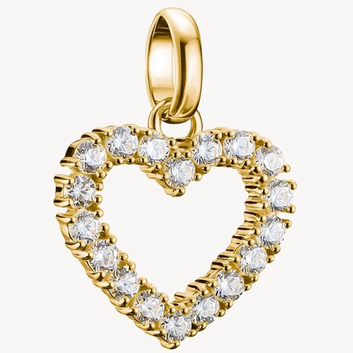 Thomas Sabo Connect sárga arany cirkónia köves szív charm - CC1237-414-14