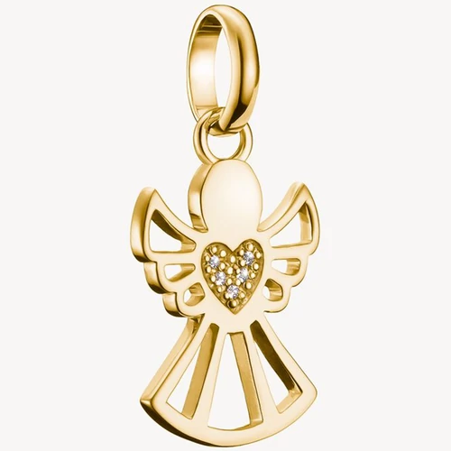Thomas Sabo Connect cirkónia köves sárga arany angyal charm - CC1242-414-14
