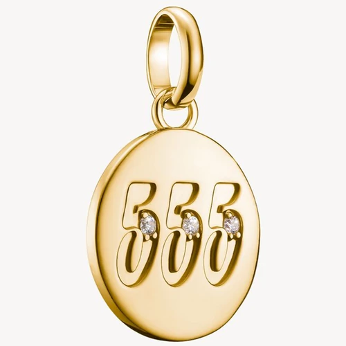 Thomas Sabo Connect sárga arany angyalszám 555 charm - CC1252-414-14