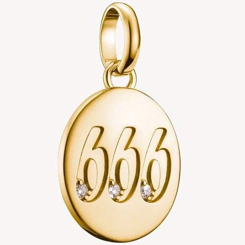 Thomas Sabo Connect sárga arany angyalszám 666 charm - CC1253-414-14