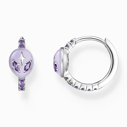 Thomas Sabo lila UFO fülbevaló - CR721-041-13