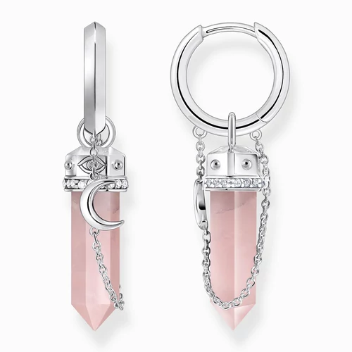 Thomas Sabo ezüst láncos rózsakvarc fülbevaló - CR722-643-9