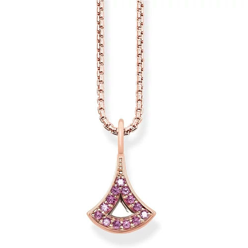 Thomas Sabo rózsaszín köves ázsiai motívumos rozé arany nyaklánc - KE1740-540-10-L45