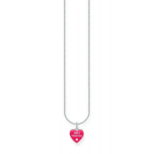 Thomas Sabo ezüst nyaklánc pink "Best Friends" szív medállal - KE2237-007-10-L45V