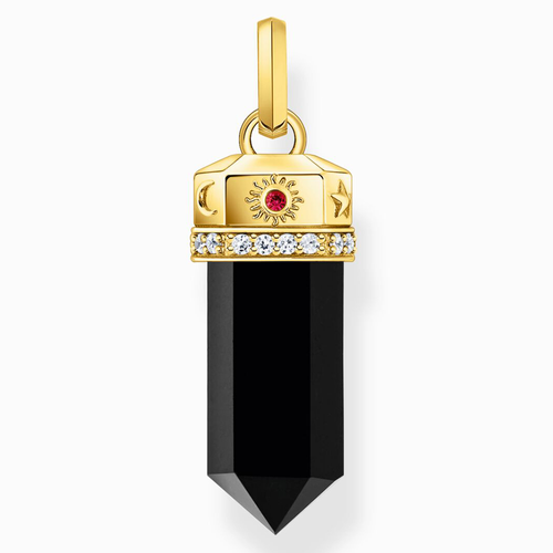 Thomas Sabo aranyozott ónix medál - PE955-177-11
