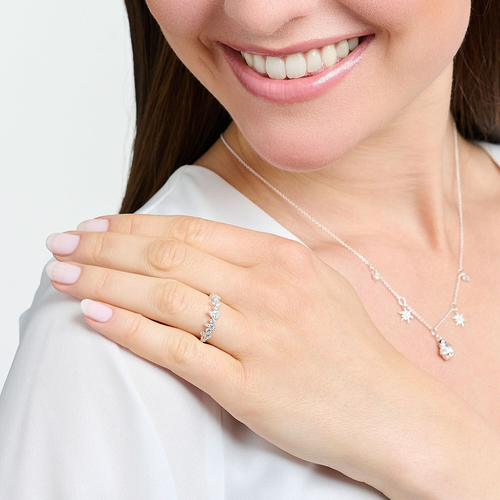 Thomas Sabo ezüst jégkristály gyűrű - TR2415-051-14-52 Thomas Sabo ezüst jégkristály gyűrű - TR2415-051-14-52